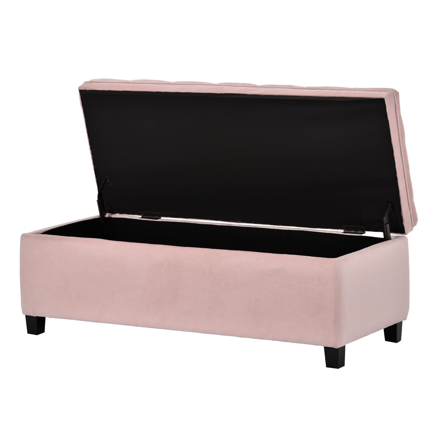 U-stye Upholstered Flip Top Storage Bench with Button Tufted Top